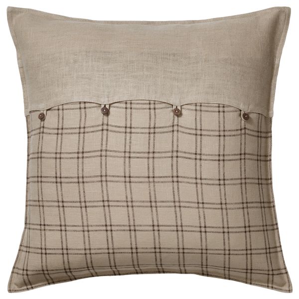 Чехол на подушку ФЬЕЛЛЬЮНГ, бежевый, черный (50x50 см) - фото 2