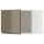 METOD Навесной шкаф - белый/Voxtorp глянцевый темный серо-коричневый 60x40 см