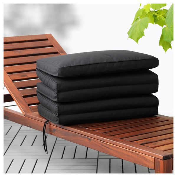 Подстилка на шезлонг КУНГСЭ, черный (190x60 см) - схема-чертеж с размерами