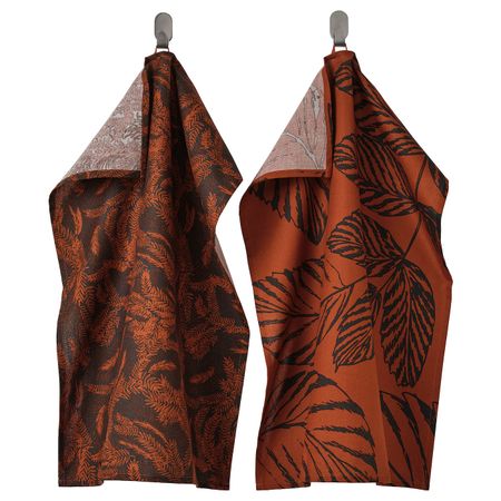 Полотенце кухонное, черный/красный 50x70 см IKEA HÖSTKVÄLL ХЁСТКВЭЛЛ 704.974.93