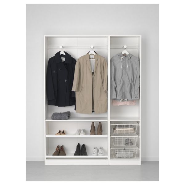 Гардероб ПАКС, белый, Вольда Викедаль - схема-чертеж с размерами