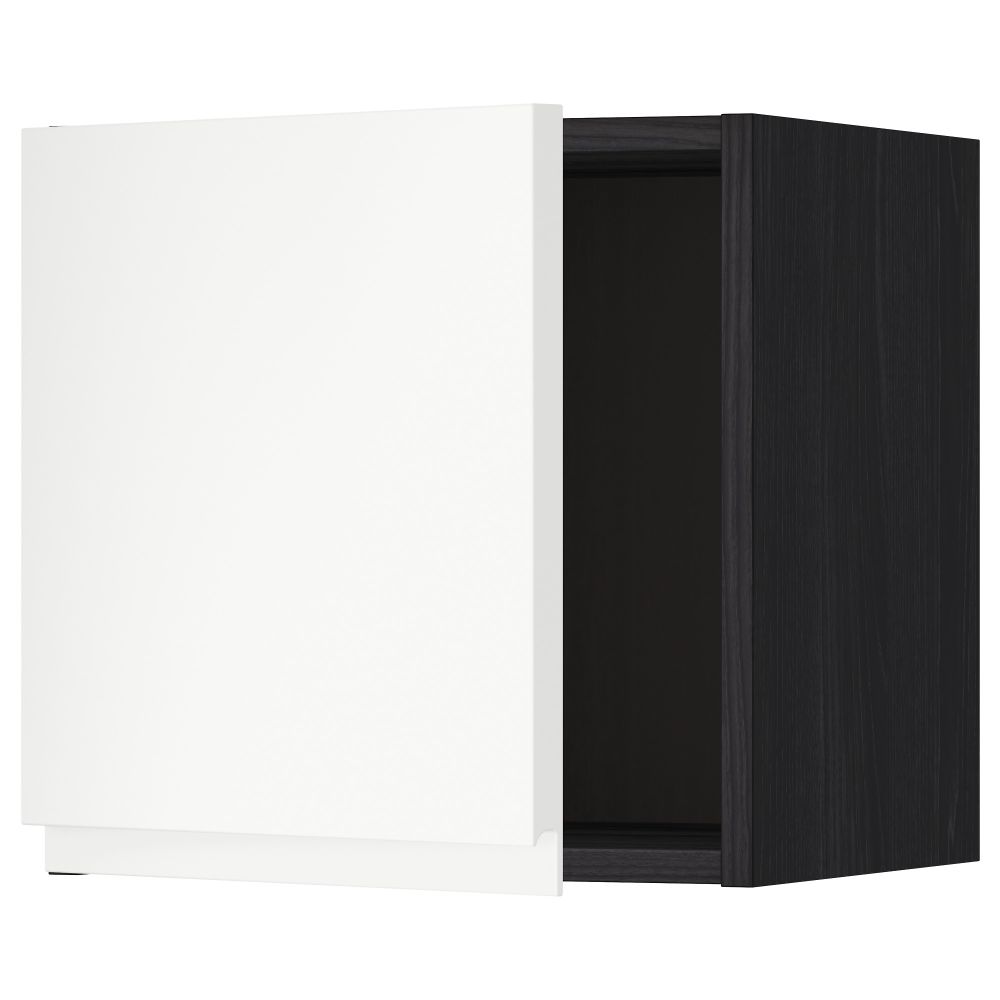 Шкаф навесной МЕТОД, черный, Воксторп белый - схема-чертеж с размерами