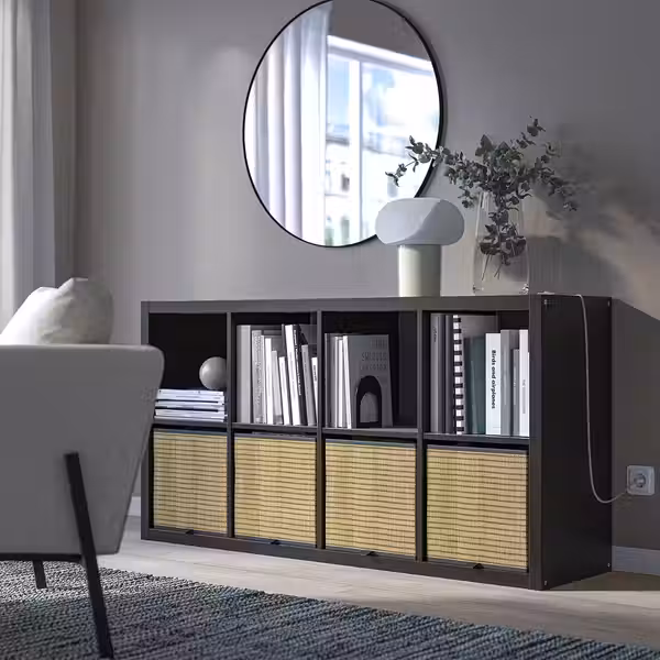 KALLAX Стеллаж - черно-коричневый 77x147 см - фото 2