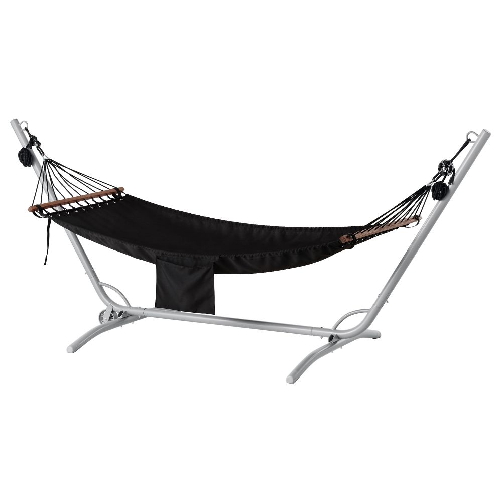 Гамак с опорой ГОРЭ / ФРЕДЭН, серый, черный - фото 1