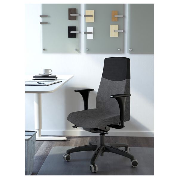 Вращающееся легкое кресло ВОЛЬМАР, серый/черный темно-серый - фото 2