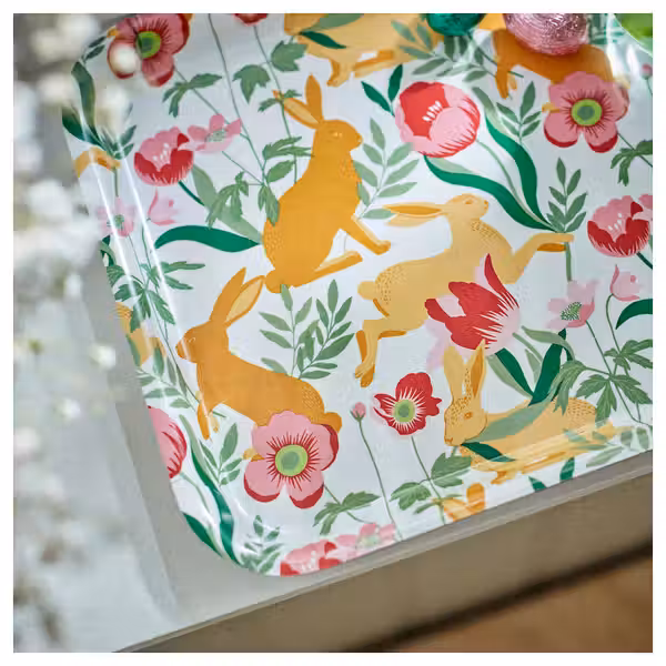 TJÄRLEK ТЭРЛЕК Поднос - с рисунком 20x28 см - схема-чертеж с размерами