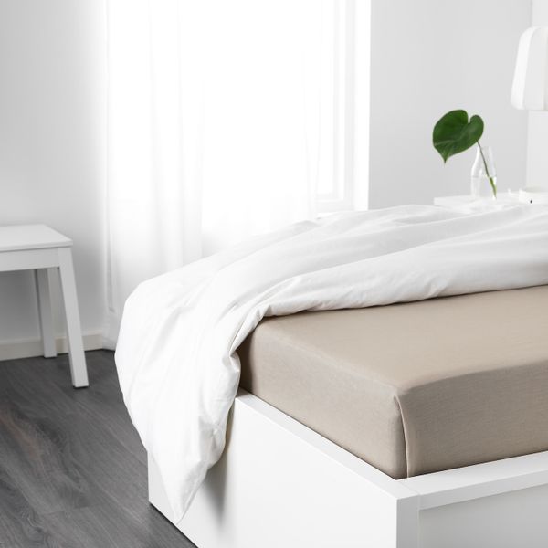 Простыня, неокрашенный, 150x260 см IKEA ПУДЕРВИВА 103.582.54 - схема-чертеж с размерами