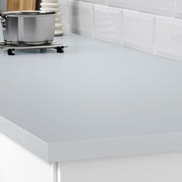 Столешница под заказ, светло-серый, ламинат, 63.6-125x2.8 см IKEA EKBACKEN ЭКБАККЕН 303.454.73 - фото 5