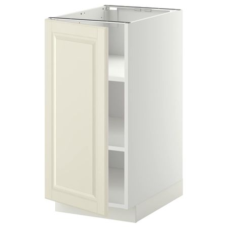 Напольный шкаф с полками, белый/Будбин белый с оттенком 40x60 см IKEA METOD МЕТОД 394.448.12