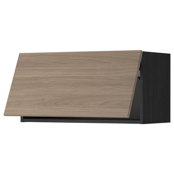 Горизонтальный навесной шкаф МЕТОД, черный, Брокхульт светло-серый - схема-чертеж с размерами