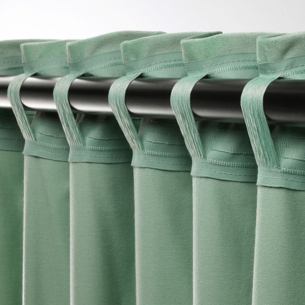 Затемняющие гардины, 1 пара, светло-зеленый 140x300 см IKEA SANELA САНЕЛА 804.189.09 - фото 3