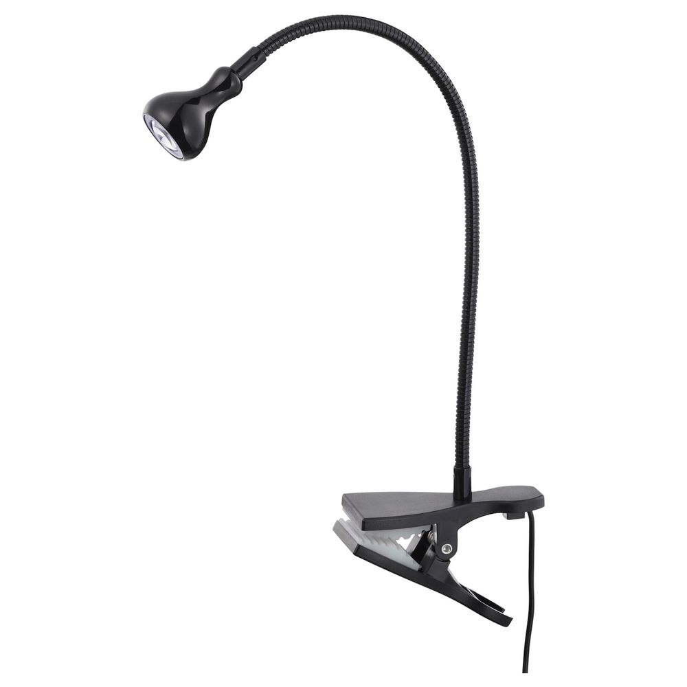 Софит настенный, с зажимом, светодиодн, черный IKEA ЯНШО 303.607.17 - фото 1