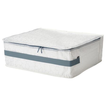 Сумка для хранения, с рисунком белый/прозрачный 55x49x19 см IKEA PLUGGHÄST ПЛУГГХЭСТ 704.886.48
