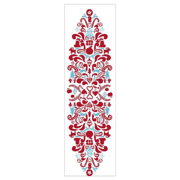 Дорожка настольная, с рисунком, белый/красный синий, 40x140 см IKEA ВИНТЕРФЕСТ 304.324.13 - фото 1