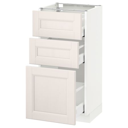 Напольный шкаф с 3 ящиками МЕТОД / МАКСИМЕРА, белый, Лаксарби белый