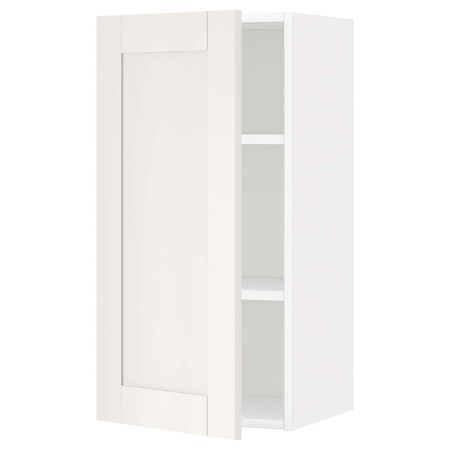 Шкаф навесной с полкой, белый/Сэведаль белый 40x80 см IKEA METOD МЕТОД 592.230.70