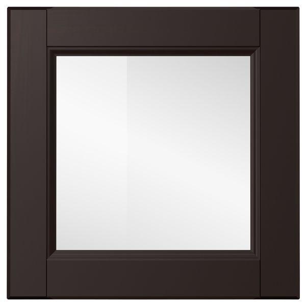 Стеклянная дверь ЛАКСАРБИ, черно-коричневый - схема-чертеж с размерами