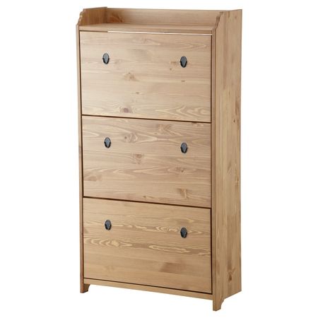 Галошница, 3 отделения, морилка, антик 69x127 см IKEA НИЛАНД 802.558.94