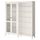 Комбинация для хранения со стеклянными дверцами ХЕМНЭС, белая морилка (180x197 см)