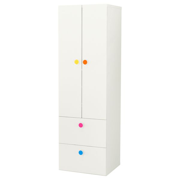 Гардероб 2-дверный+2 ящика СТУВА / ФОЛЬЯ, белый (60x50x192 см) - фото 1