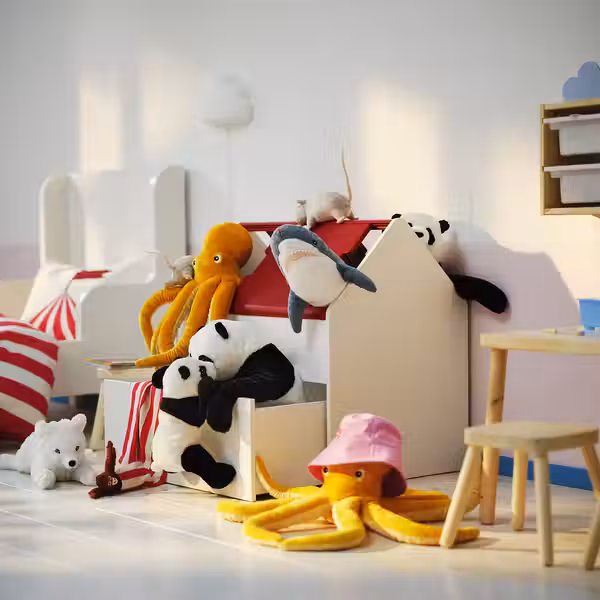 VITBJÖRN ВИТБЬЁРН Модуль для хранения с ящиком - белый/красный 80x55x78 см - фото 5