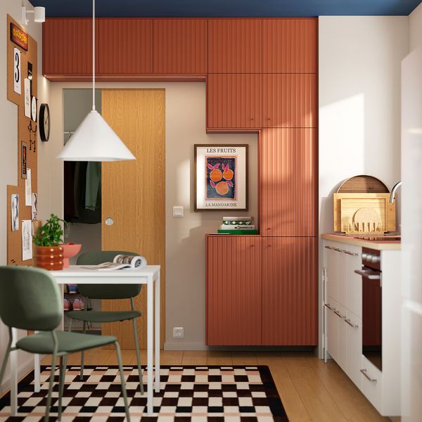 TERRSJÖ ТЕРРШЁ Накладная панель - красно-коричневый 39x240 см - фото 2