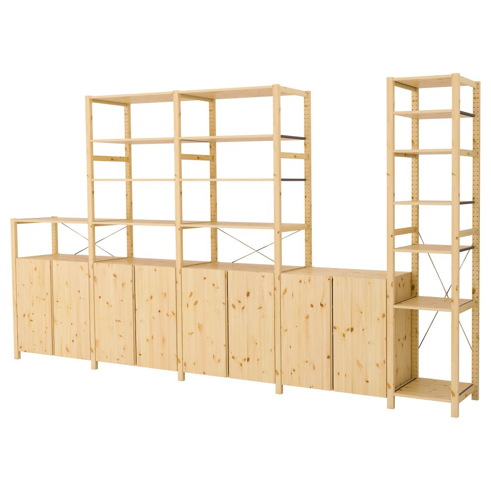 5 секций, полки, шкафы, 389x50x226 см IKEA IVAR ИВАР 192.485.48 - фото 1