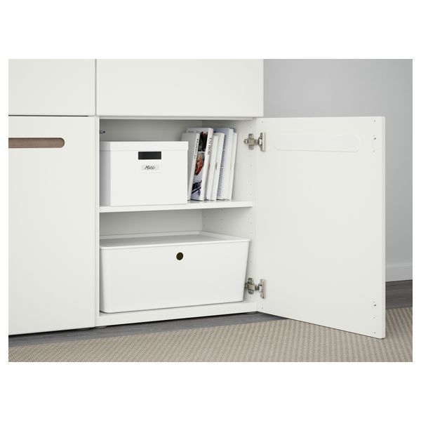 Комбинация для хранения с дверцами БЕСТО, Марвикен белый (120x40x192 см) - схема-чертеж с размерами