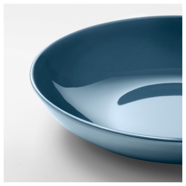 Тарелка глубокая ФЭРГРИК, фаянс, темная бирюза (24 см) - схема-чертеж с размерами