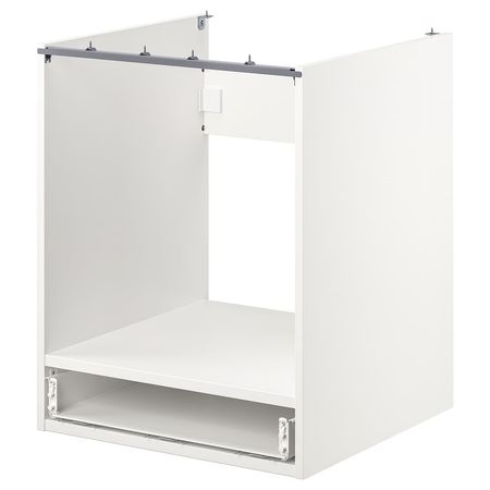 ENHET Напольный шкаф для духовки,с ящиком - белый 60x60x75 см
