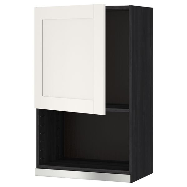 Навесной шкаф для СВЧ-печи МЕТОД, черный, Сэведаль белый - схема-чертеж с размерами