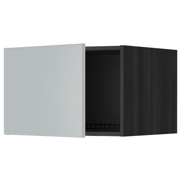 Верхний шкаф на холодильник, морозильник МЕТОД, черный, Веддинге серый - схема-чертеж с размерами