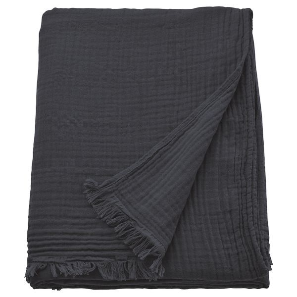 Плед, 150x200 см, антрацит IKEA VALLKRASSING ВАЛЛКРАССИНГ 805.526.29 - фото 1