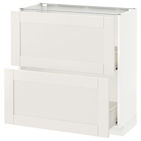 Напольный шкаф с 2 ящиками МЕТОД / ФОРВАРА, белый, Сэведаль белый