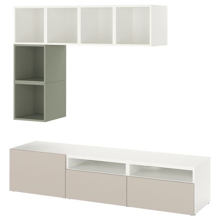 Комбинация для ТВ, 180x40x170 cm IKEA EKET ЭКЕТ, BESTÅ БЕСТО 194.407.30