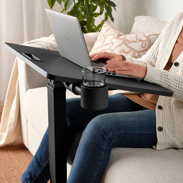 MITTZON МИТТЗОН Стол для ноутбука, на колесиках - чёрный 66x50 см - фото 6