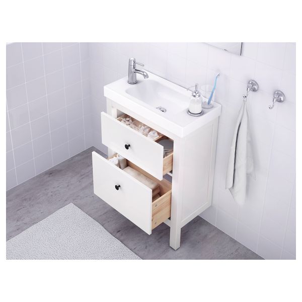 Шкаф для раковины с 2 ящ, белый 60x32x83 см IKEA ХЕМНЭС 503.690.19 - фото 2