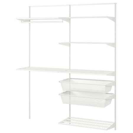 Комбинация для прачечной, белый 165x40x201 см IKEA BOAXEL БОАКСЕЛЬ 093.324.01