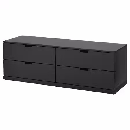 NORDLI Комод с 4 ящиками - антрацит 160x54 см