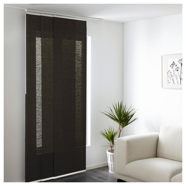 Узкая гардина АННО САНЕЛА, коричневый (60x300 см) - схема-чертеж с размерами