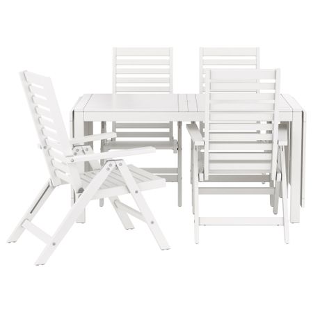 Стол + 4 кресла, для сада ЭПЛАРО, белый