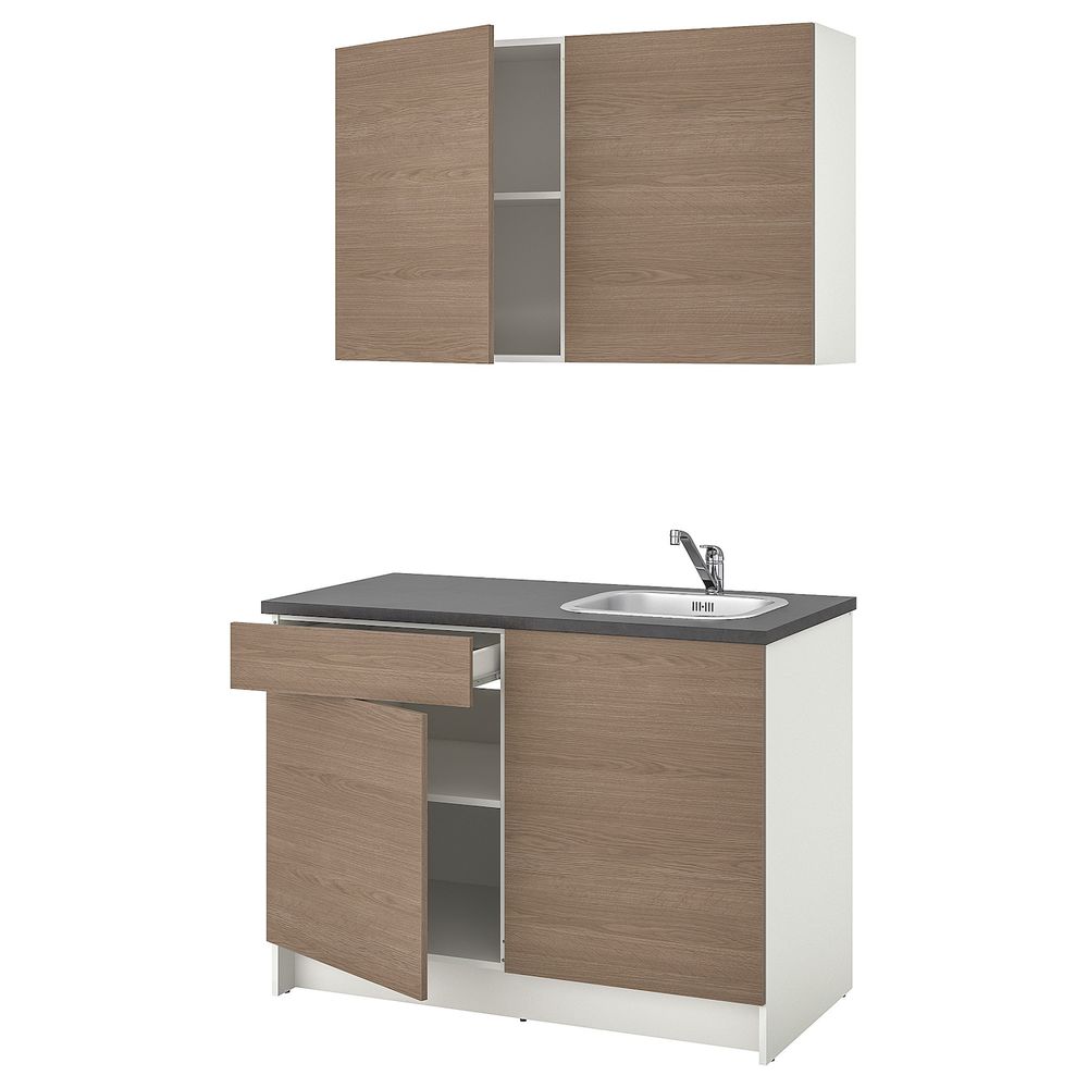 Кухня, под дерево серый 120x61x220 см IKEA КНОКСХУЛЬТ 993.966.67 - фото 1