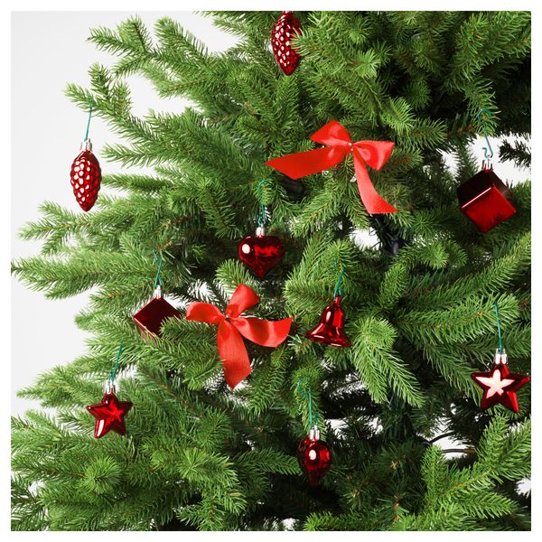 Подвесные украшения, 24 предмета ВИНТЕР 2016, красный - схема-чертеж с размерами