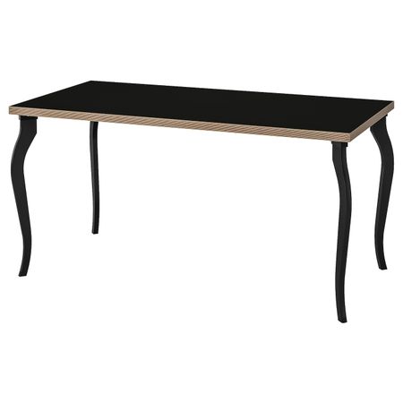 Стол, черный/фанера 150x75 см IKEA LINNMON ЛИННМОН / LALLE ЛАЛЛЕ 093.313.93