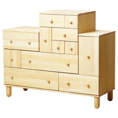 Комод + дополнительный модуль ИКЕА ПС 2012, сосна (130x48x109/133 см)