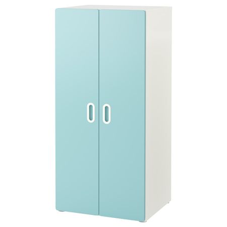 Шкаф платяной, белый/голубой 60x50x128 см IKEA STUVA СТУВА / FRITIDS ФРИТИДС 392.527.99