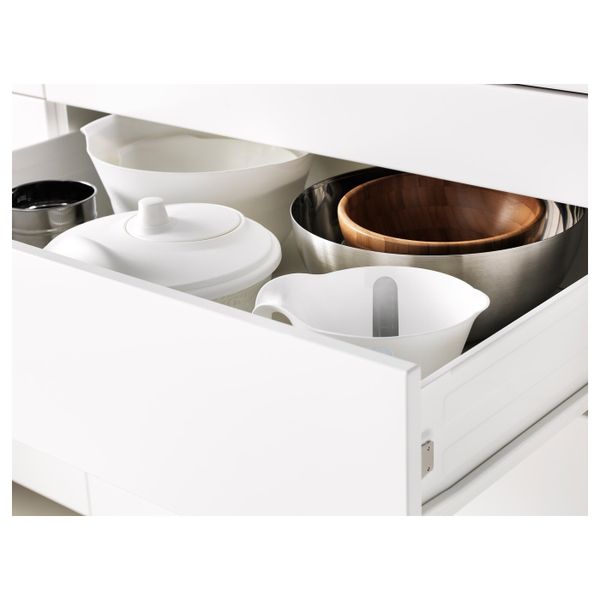 Напольный шкаф 4 фронтальных, 2 низких, 3 средних ящ, белый/Хитарп белый с оттенком 80x60 см IKEA МЕТОД / ФОРВАРА 692.619.00 - схема-чертеж с размерами