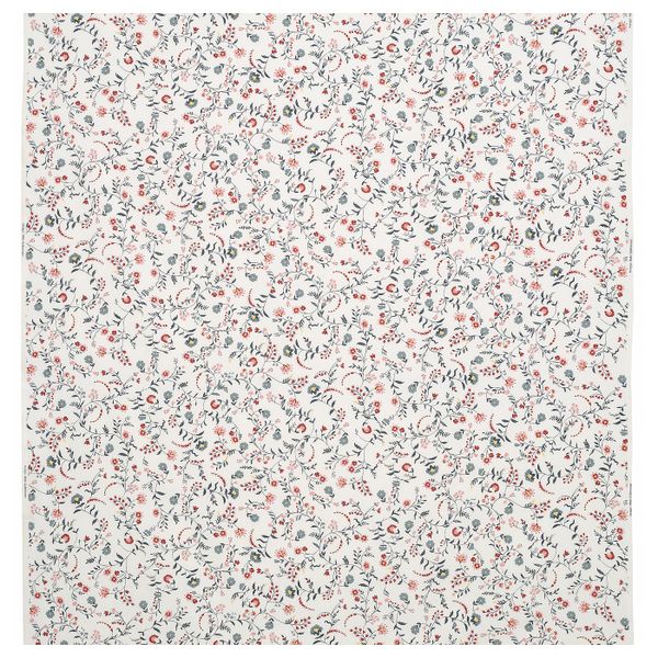 Ткань, белый/с цветочным орнаментом 150 см IKEA KALKBRÄKEN КАЛЬКБРЭКЕН 804.728.16 - фото 1