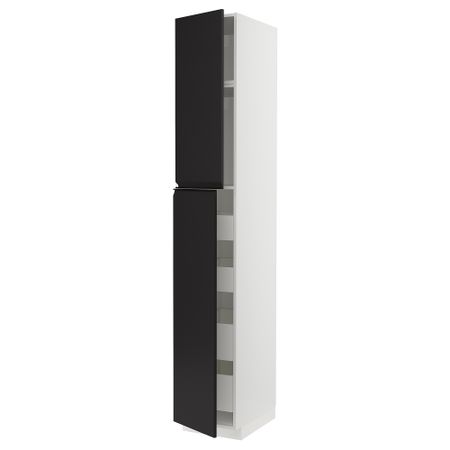 Высокий шкаф, 2 дверцы, 4 ящика IKEA METOD МЕТОД, MAXIMERA МАКСИМЕРА 594.930.43