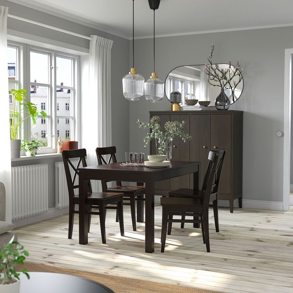 Стол и 4 стула, 130, 190x80 cm IKEA INGOLF ИНГОЛЬФLF ИНГОЛЬФ, LANEBERG ЛАНЕБЕРГ 594.829.59 - фото 3